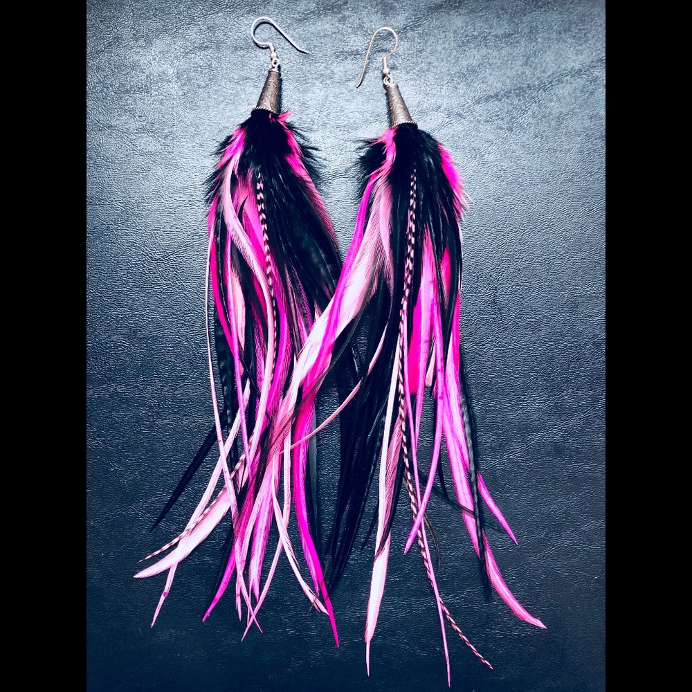 Real Feather Earrings ~ CELEBRATE